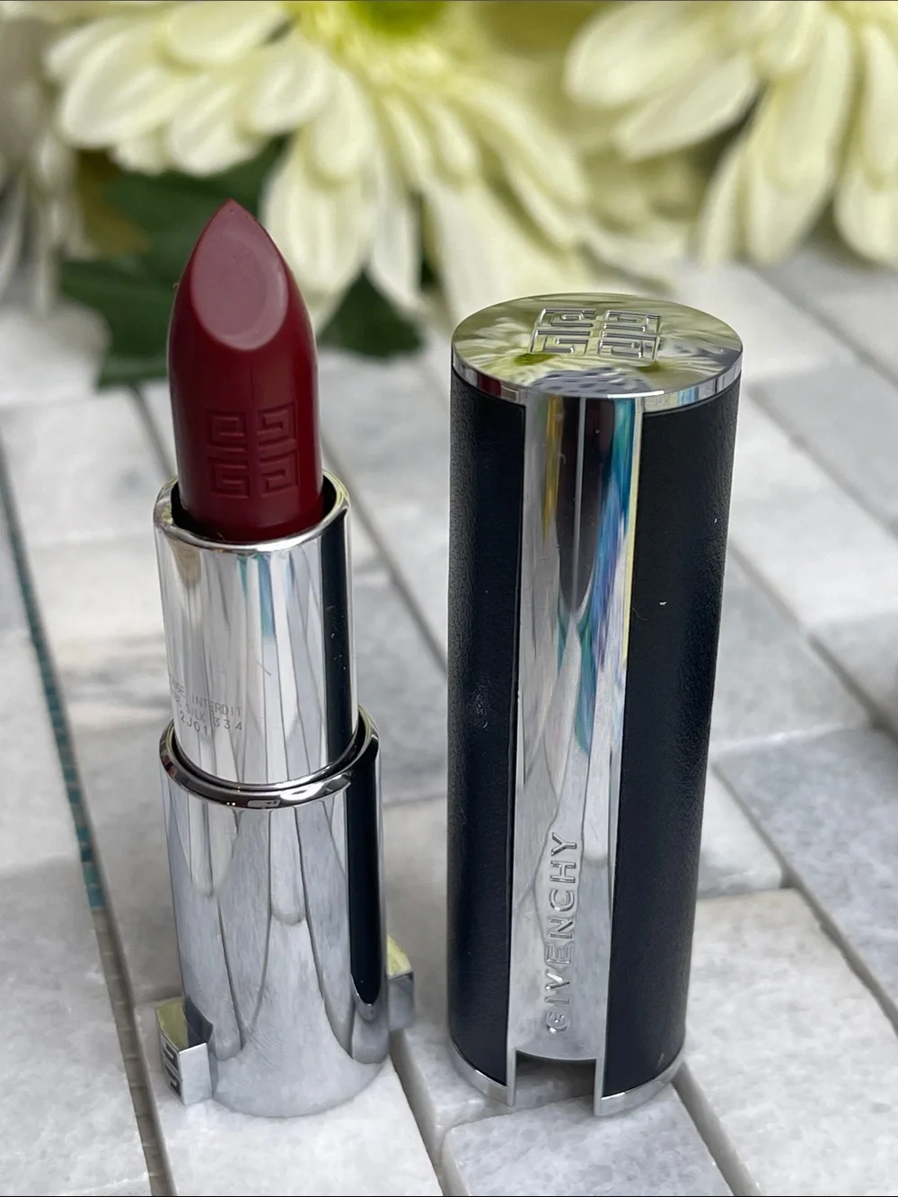 Givenchy Lipstick with Silver-Black Case 334 new no box